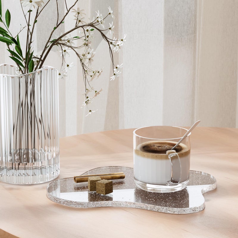 Leadiy Acrylic Coaster Decorative Plates, Irregular Bar Drink Coaster,Perfect for Tabletop Protection and Accessories Display. - Image 2