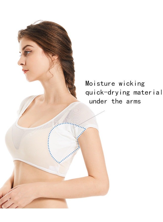 GMORO Underarm Sweat Pad Quick Dry Protective Chest Underwear Ultra Thin Anti-Slip Anti-Sweat Deodorant Washable Tank Top For Women - Image 3