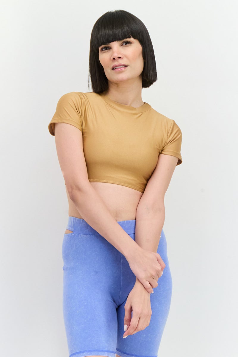 PUBLIC DESIRE Women Plain Bikini Top, Brown - Image 1