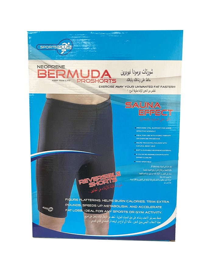 SPORTS PLUS Plus Neoprene Bermuda Shorts Black Wlg-025-Sp Xxl - Image 3
