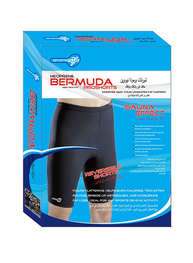 SPORTS PLUS Plus Neoprene Bermuda Shorts Black Wlg-025-Sp Xxl - Image 5