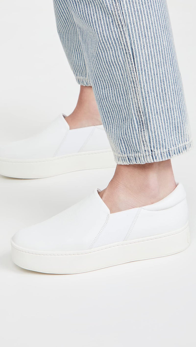 Vince Womens Warren Platform Slip On Fashion Sneakers Plaster 8 M - Image 3