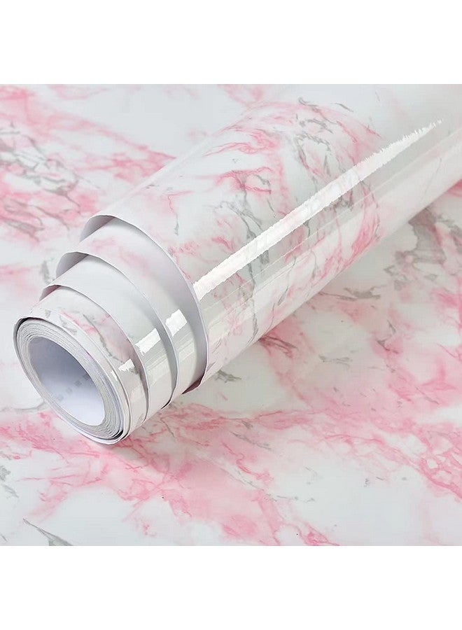 VIOPVERY Marble Contact Paper15.7X78.7 Pink Marble Wallpaper Peel And Stick The Wallpaper Waterproof Easily Removable.Selfadhesive Film Wallpaper For Kitchen Countertop And Cabinet Shelf Liner - Image 1