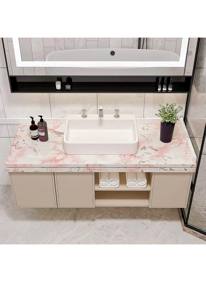 VIOPVERY Marble Contact Paper15.7X78.7 Pink Marble Wallpaper Peel And Stick The Wallpaper Waterproof Easily Removable.Selfadhesive Film Wallpaper For Kitchen Countertop And Cabinet Shelf Liner - Image 4