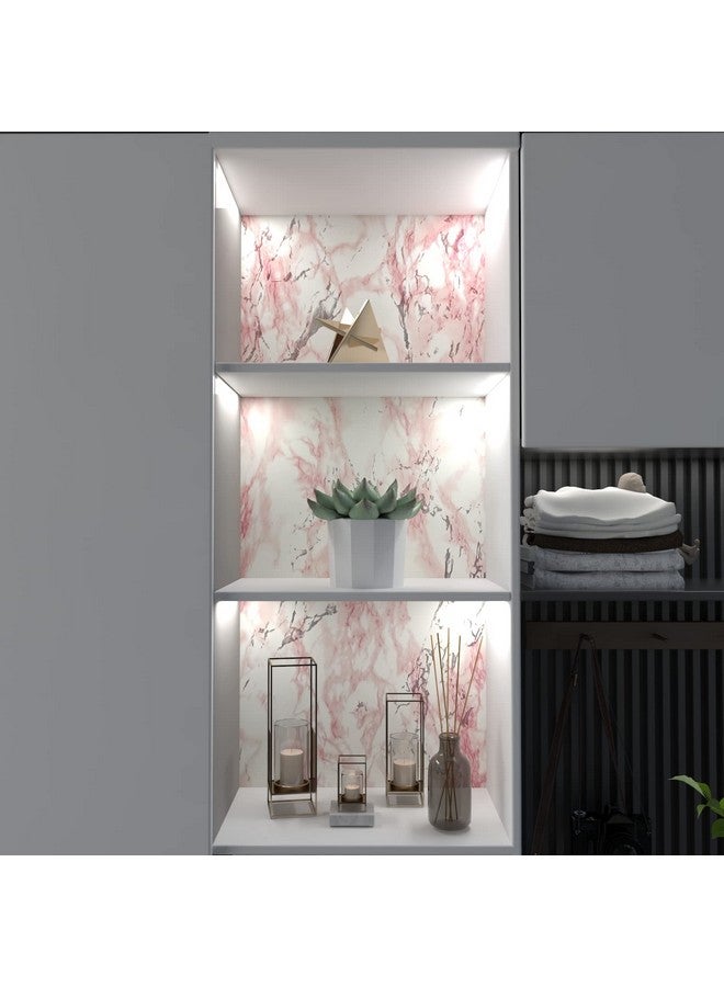 VIOPVERY Marble Contact Paper15.7X78.7 Pink Marble Wallpaper Peel And Stick The Wallpaper Waterproof Easily Removable.Selfadhesive Film Wallpaper For Kitchen Countertop And Cabinet Shelf Liner - Image 5