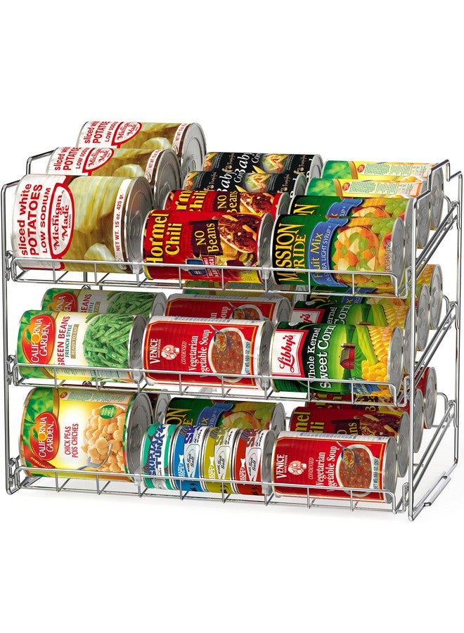 Deco Brothers Deco Brothers Stackable Can Rack Organizer for Kitchen and Pantry, Holds Upto 36 Cans, Chrome Finish  - Image 1