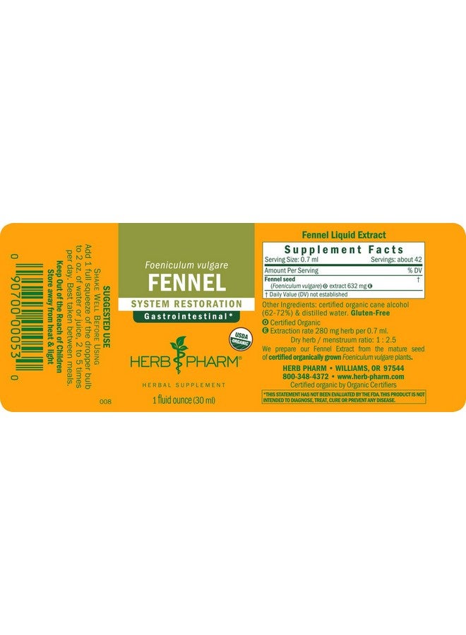 Herb Pharm Certified Organic Fennel Liquid Extract for Digestive System Support - 1 Ounce (DFENN01) - Image 5