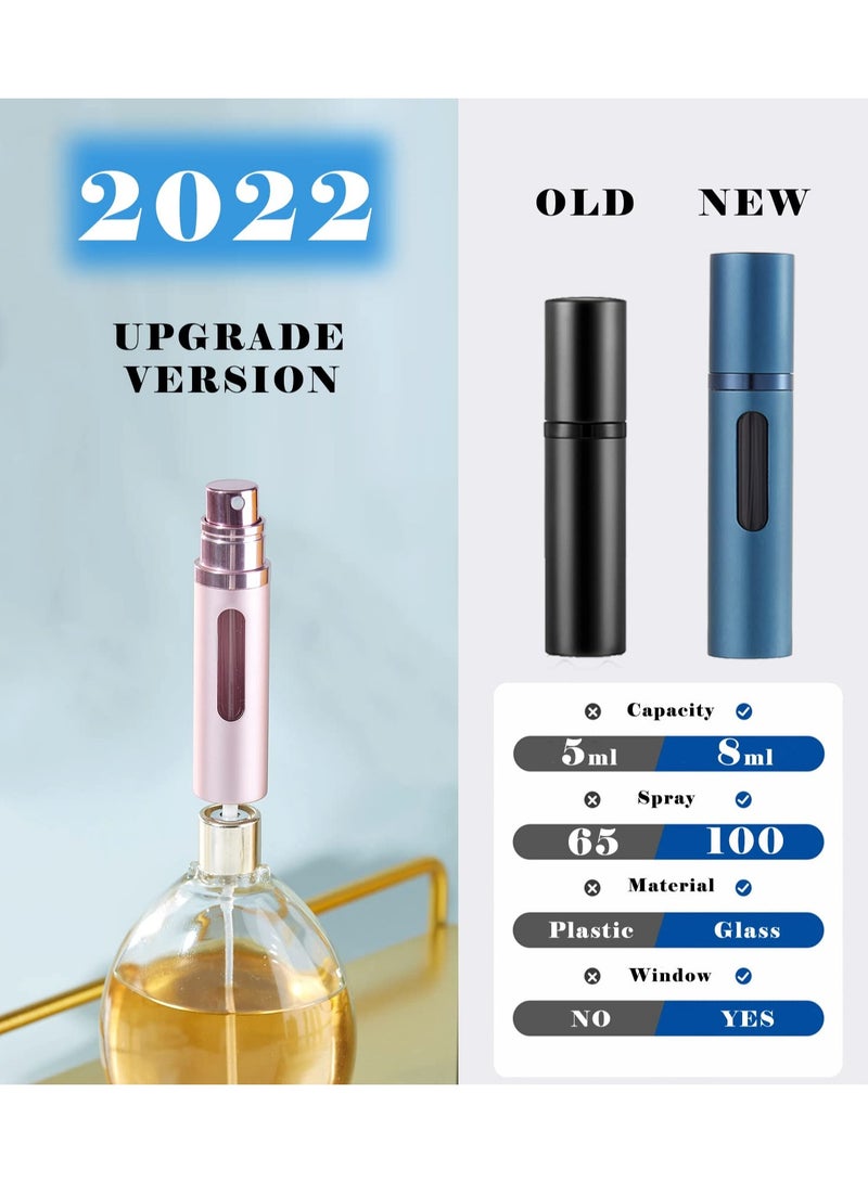 Portable Refillable Perfume Spray Bottle Set - High-Quality Glass Mini Atomizer for Travel, Bottom Filling Design, Elegant Green Color. Perfect for On-the-Go Fragrance! - Image 5