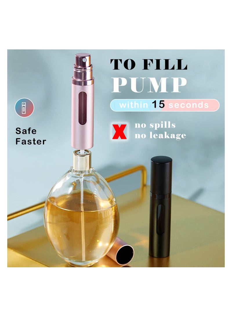Portable Refillable Perfume Spray Bottle Set - High-Quality Glass Mini Atomizer for Travel, Bottom Filling Design, Elegant Green Color. Perfect for On-the-Go Fragrance! - Image 4