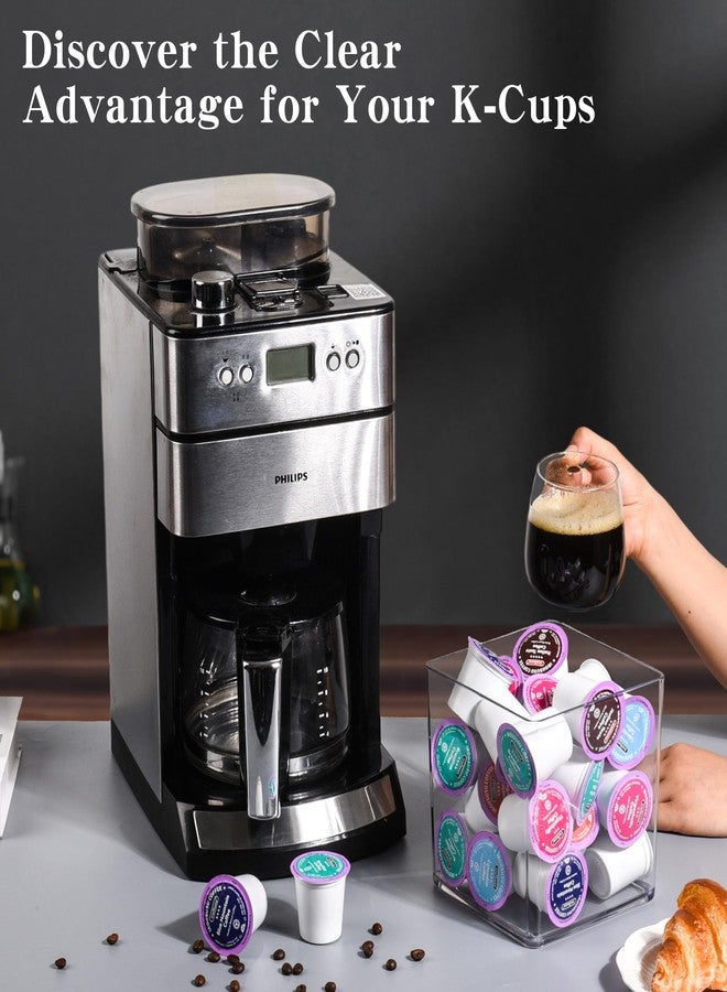 CELSOL Acrylic Coffee Pod Holder, Coffee Pod Organizer for Counter, Space-Saving Large Capacity Storage for Single-Serve Pods, Clear & Durable Design, Ideal for Kitchen, Office & Small Spaces - Image 2