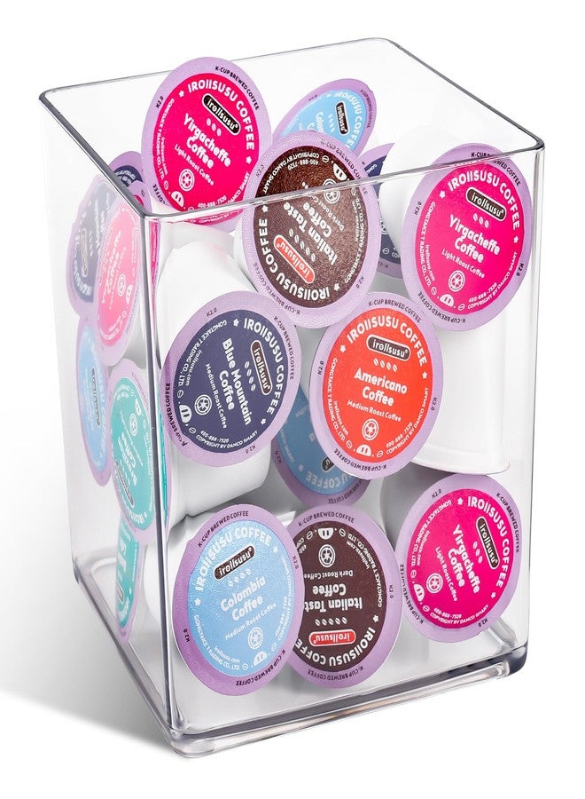 CELSOL Acrylic Coffee Pod Holder, Coffee Pod Organizer for Counter, Space-Saving Large Capacity Storage for Single-Serve Pods, Clear & Durable Design, Ideal for Kitchen, Office & Small Spaces - Image 1
