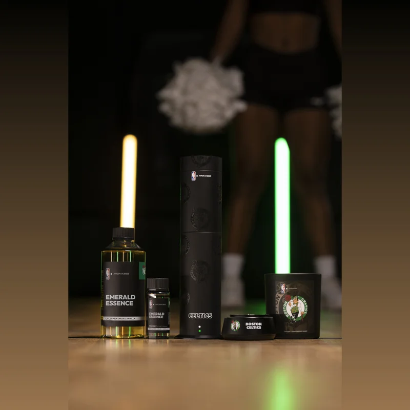 AROMA360 x NBA - Boston Celtics Luxury Portable Essential Oil Car Diffuser - Aromatherapy Oils Scent Car Diffuser - Auto On/Off Wireless Feature - Oil Not Included