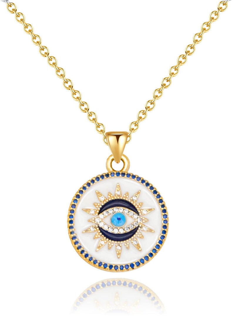 KASTWAVE Evil Eye Necklace Handmade Female Evil Eye Jewelry Necklace Pendant Lucky Amulet - Image 1