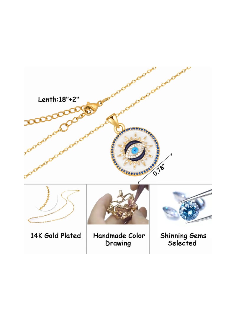 KASTWAVE Evil Eye Necklace Handmade Female Evil Eye Jewelry Necklace Pendant Lucky Amulet - Image 5