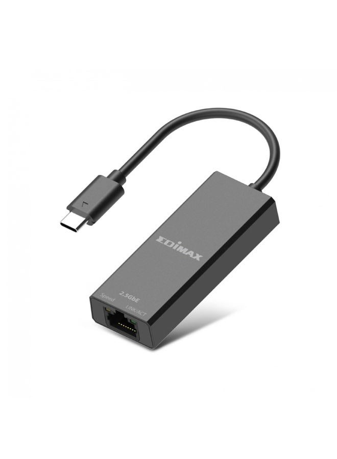 EDiMAX USB-C 2.5Gbps Ethernet LAN Adapter, USB 3.1 Type-C to RJ45 Gigabit Network Converter, 2.5Gbps/1Gbps/100Mbps, Plug and Play, Windows, Gaming Laptops, MacBook Pro, iPad Pro and More, EU-4307 V2 - Image 1