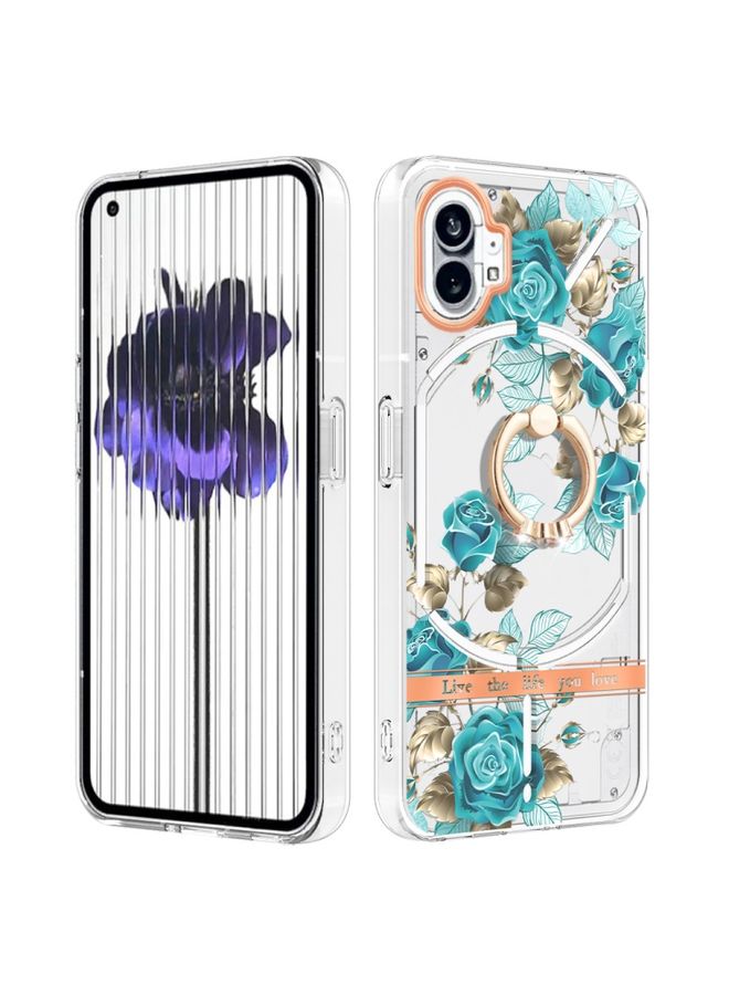 Case Cover For Nothing Phone 1 Flowers Series TPU Phone Case Blue Rose