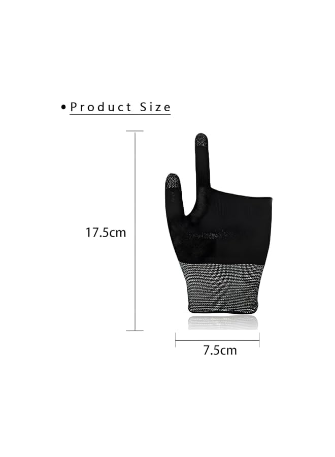 Green Tiger E-Sports Gaming Gloves, Black Anti-Sweat Finger Gloves with Nano-Silver Fiber, Breathable Gaming Gloves for Mobile Gamers and Professional E-Sports Players - Image 4