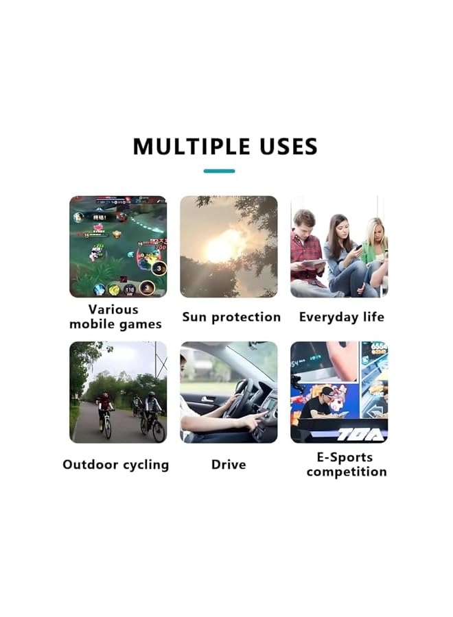 Green Tiger E-Sports Gaming Gloves, Black Anti-Sweat Finger Gloves with Nano-Silver Fiber, Breathable Gaming Gloves for Mobile Gamers and Professional E-Sports Players - Image 3