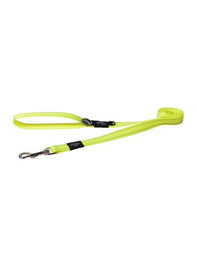 Rogz Reflective Dog Leash for Large Dogs, 3/4" wide, 6' long, Yellow - Image 1