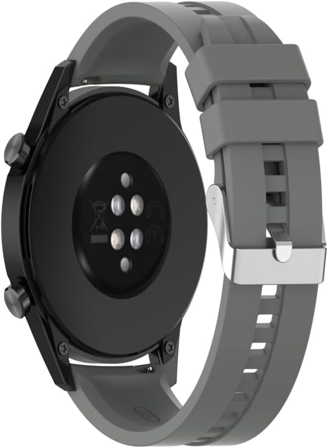 Next Next store 20mm Silicone Strap Compatible with Samsung Gear Sport/Samsung Watch 4/5/5 Pro/S2 Classic/Active 2 40mm 44mm/GTS 4/4 Mini/Bip 3/Pro/GTS 2 Mini/GTS 2e (Grey)