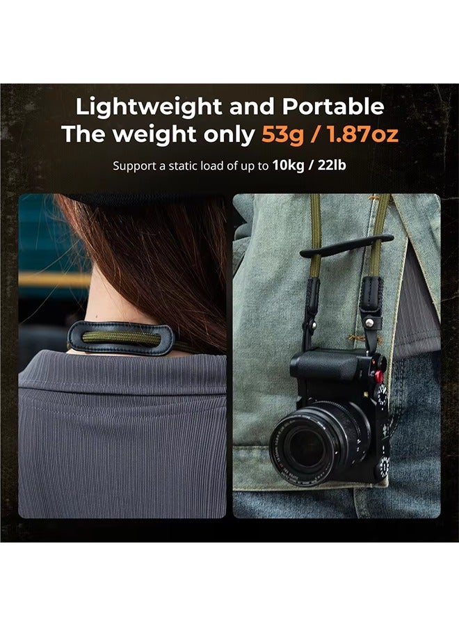 SmallRig Universal Braided Shoulder Strap, Nylon Genuine Leather Camera Neck Strap for SONY for GoPro for Nikon for DSLR Camera - Image 5