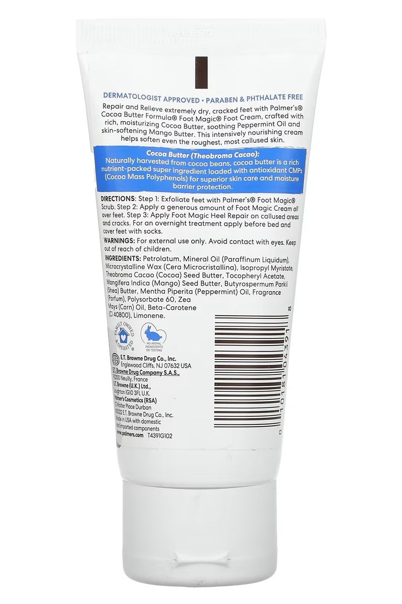 PALMER'S Cocoa Butter Formula with Vitamin E, Foot Magic, with Peppermint Oil & Mango Butter, 2.1 oz (60 g)  - Image 2