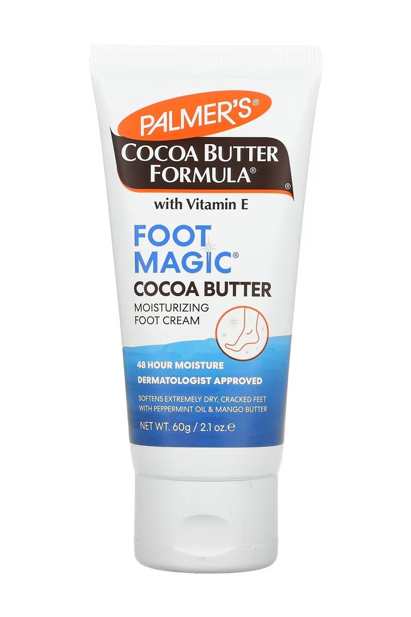 PALMER'S Cocoa Butter Formula with Vitamin E, Foot Magic, with Peppermint Oil & Mango Butter, 2.1 oz (60 g)  - Image 1
