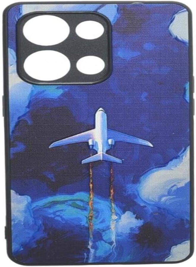 Boter. Plastic 3D Shockproof Back Case Designed With Raised Edge To Protect Camera lens Airplane Printed Suitable For OPPO RENO 9 PRO - Multi Color