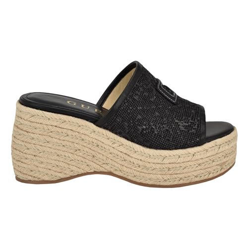 Guess Women's Zakki Wedge Sandal, Black, 002, 9.5 - Image 5