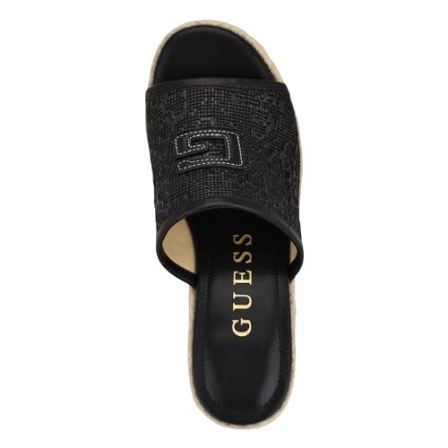 Guess Women's Zakki Wedge Sandal, Black, 002, 9.5 - Image 2