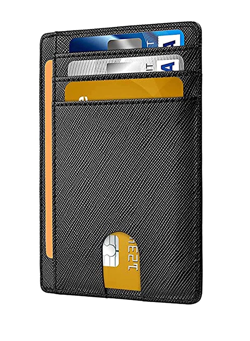 SYOSI Slim Wallet with Money Clip Blocking Bifold Credit Card Holder with Gift Box Minimalist Front Pocket Leather Wallets Gift-Boxed - Image 1