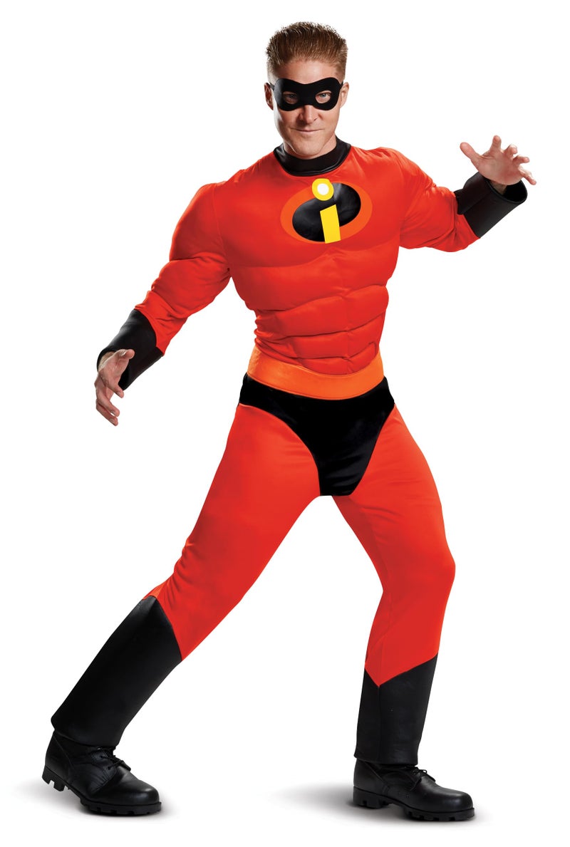 Disguise Men's Mr. Incredible Classic Muscle Adult Costume, red - Image 1