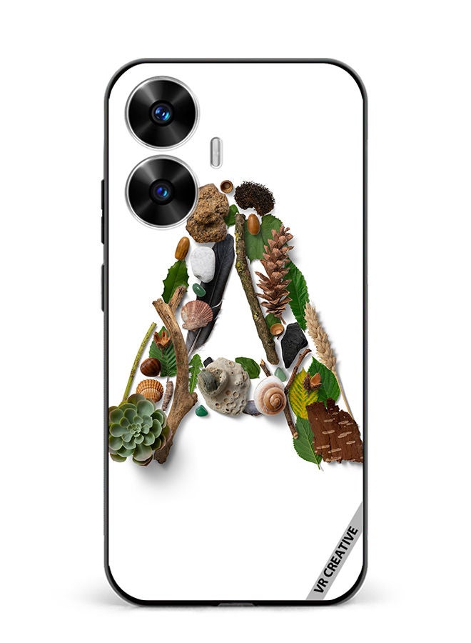 VR CREATIVE Protective Case Cover For Realme C55 Alphabet A Design Multicolour - Image 1