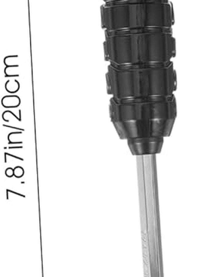 مفك براغي برأس مزدوج بتصميم جمجمة مع أطراف مفلطحة ومتقاطعة، أداة سوداء للمنزل والمكتب وورشة العمل - Image 3