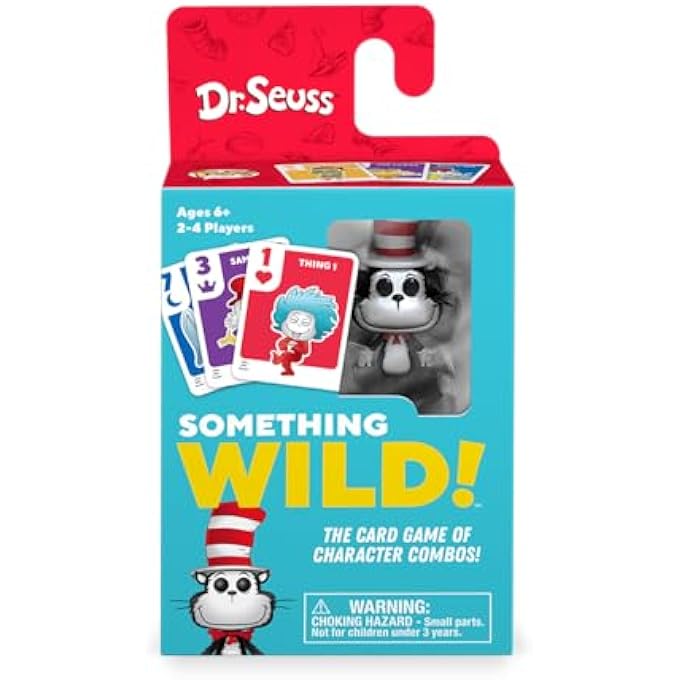 SOMETHING WILD FAMILY CARD - DR.SEUSS - CAT IN THE HAT(INCLUDES COLLECTABLE MINI POP!) IDEAL FOR CHILDREN AGES 6 AND UP - FUN FOR THE WHOLE FAMILY BOARD 56296 - Image 1