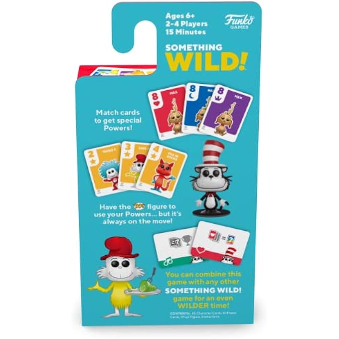 SOMETHING WILD FAMILY CARD - DR.SEUSS - CAT IN THE HAT(INCLUDES COLLECTABLE MINI POP!) IDEAL FOR CHILDREN AGES 6 AND UP - FUN FOR THE WHOLE FAMILY BOARD 56296 - Image 3