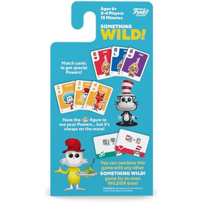 SOMETHING WILD FAMILY CARD - DR.SEUSS - CAT IN THE HAT(INCLUDES COLLECTABLE MINI POP!) IDEAL FOR CHILDREN AGES 6 AND UP - FUN FOR THE WHOLE FAMILY BOARD 56296 - Image 4