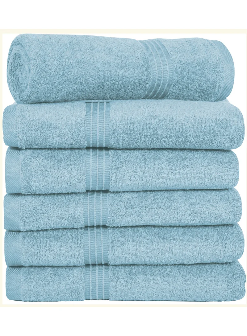 بليس كاسا Bliss Casa - Large Hand Towels (6 Pack, 50 x 100 cm) - 100% Combed Cotton - Premium Quality, Ultra Soft and Highly Absorbent, Hotel & Spa Quality Hand Towels