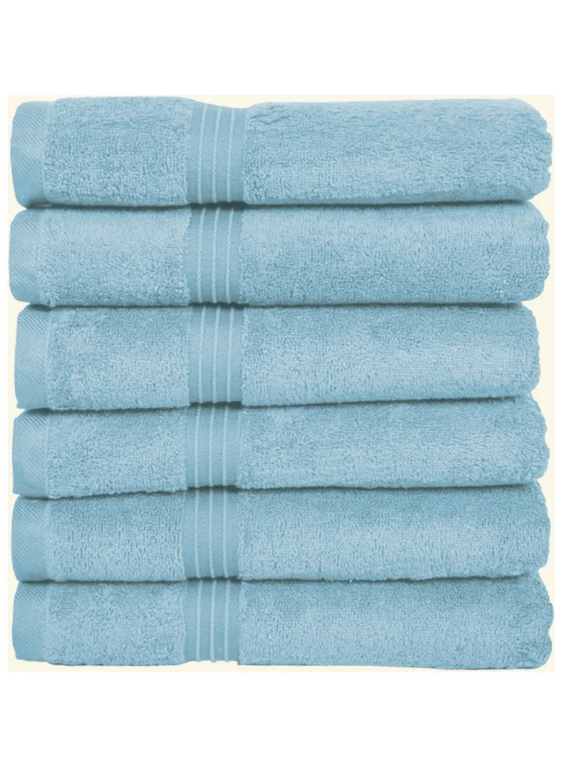 بليس كاسا Bliss Casa - Large Hand Towels (6 Pack, 50 x 100 cm) - 100% Combed Cotton - Premium Quality, Ultra Soft and Highly Absorbent, Hotel & Spa Quality Hand Towels