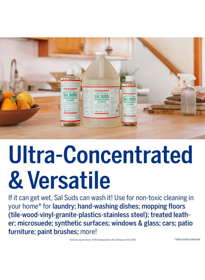 Dr. Bronner's - Sal Suds Biodegradable Cleaner (32 oz, 2-pack) - All-Purpose, Pine Cleaner for Floors, Laundry and Dishes, Concentrated, Cuts Grease and Dirt, Powerful Formula - Image 5