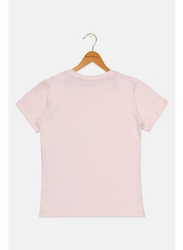 Jack Wills Kids Girl Crew Neck Short Sleeves Graphic Print T-Shirts, Pink  - Image 2