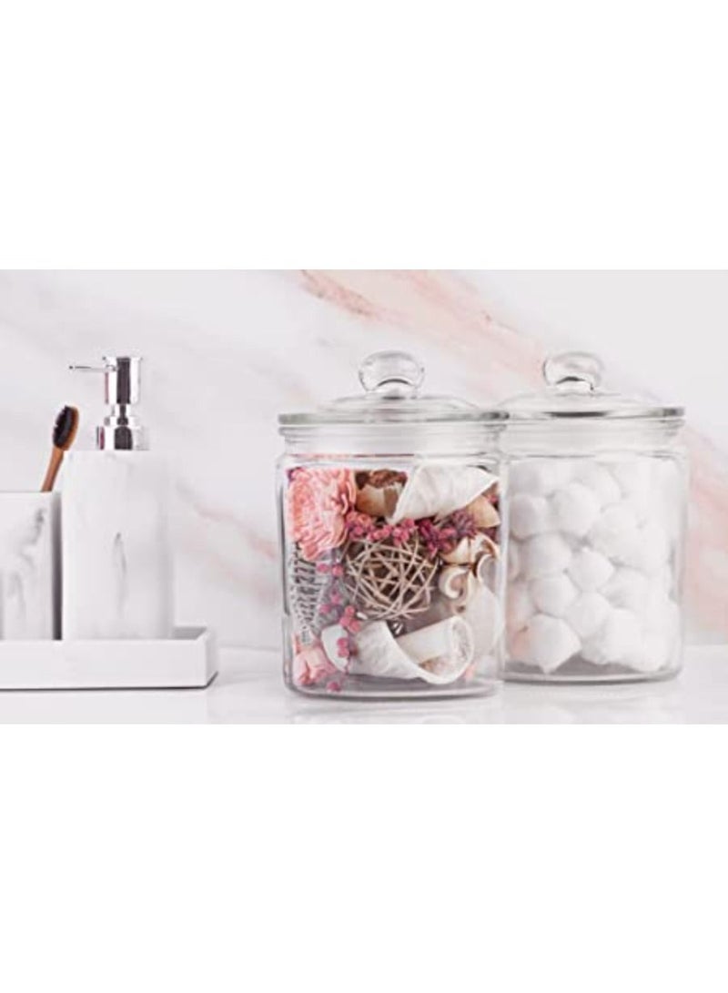 Kook Glass Kitchen Jars Food & Cookie Storage Containers for Pantry Airtight Lids Dishwasher Safe with Chalk and Labels 1/2 Gallon Set of 2 - Image 3