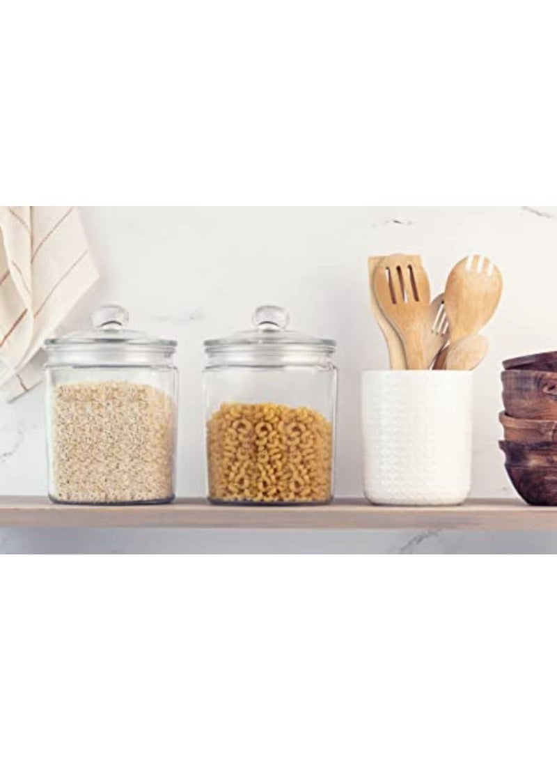 Kook Glass Kitchen Jars Food & Cookie Storage Containers for Pantry Airtight Lids Dishwasher Safe with Chalk and Labels 1/2 Gallon Set of 2 - Image 5