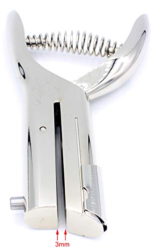 Kucaa 2-inch Reach 1/8 inch 3mm Deep Throat Heavy Duty Hand Held Single Hole Punch for PVC Cards ID Cards Badge Photos - Image 3