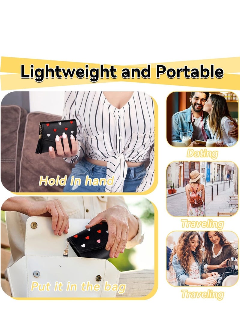 SYOSI Purses for Women, Soft Pu Leather Ladies Purses, Womens Purse with 5 Card Slots and Roomy Compartments, Small Wallet for Women, Girls Purses for Teenagers Black  - Image 4