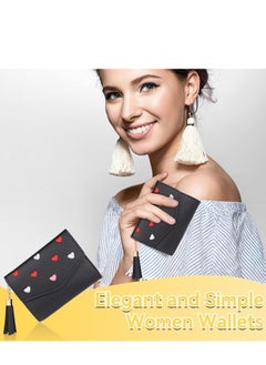 SYOSI Purses for Women, Soft Pu Leather Ladies Purses, Womens Purse with 5 Card Slots and Roomy Compartments, Small Wallet for Women, Girls Purses for Teenagers Black  - Image 2