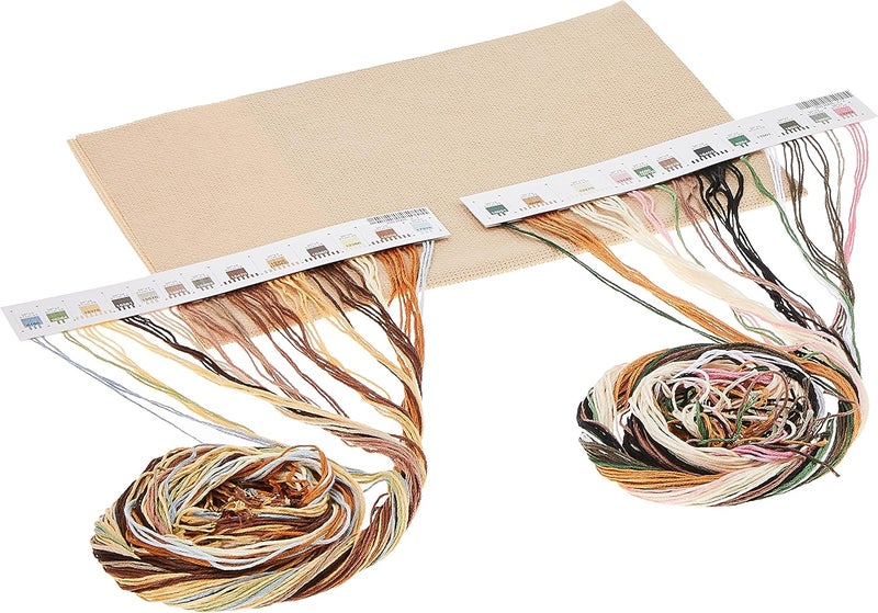 Dimensions 'Teddy & Kittens' Counted Cross Stitch Kit, 14 Count Beige Aida, 14" x 12" - Image 3