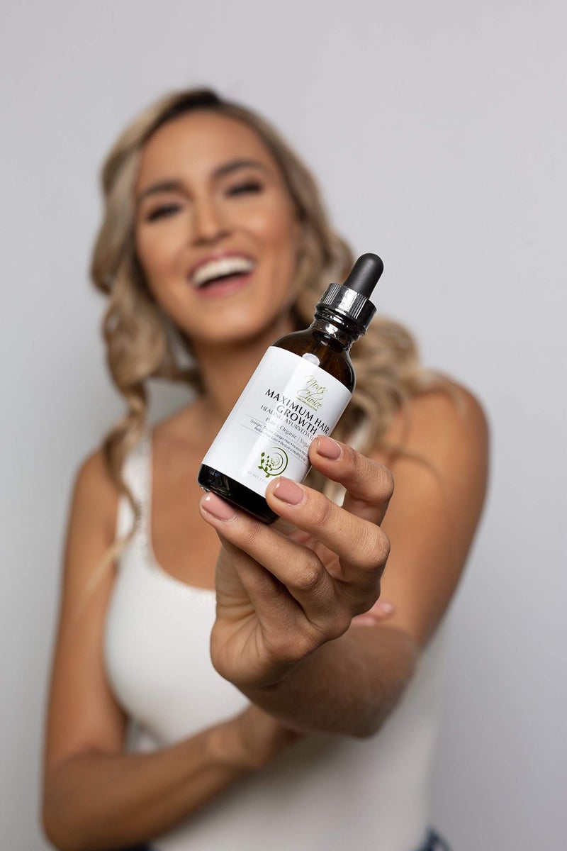 Maximum Slim Noa's Choice ORGANIC Ayurvedic Hair Growth Formula for FULLER, Longer, Thicker, Healthier Hair. Revive your Hair and Scalp TODAY! Best Treatment for Hair Loss & Thinning Hair 2.1 oz - Image 2