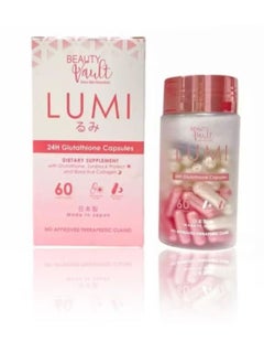 Beauty Vault Lumi 24 Hour Glutathione Capsules, 60 Capsules 