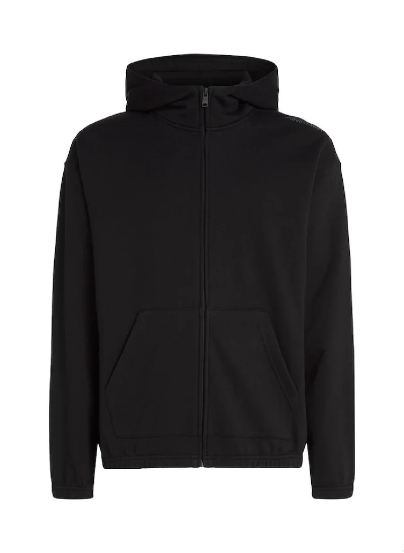 CALVIN KLEIN Calvin Klein Men's Hoody - Long Sleeves - Sportswear - Cotton Sweatshirt, Black